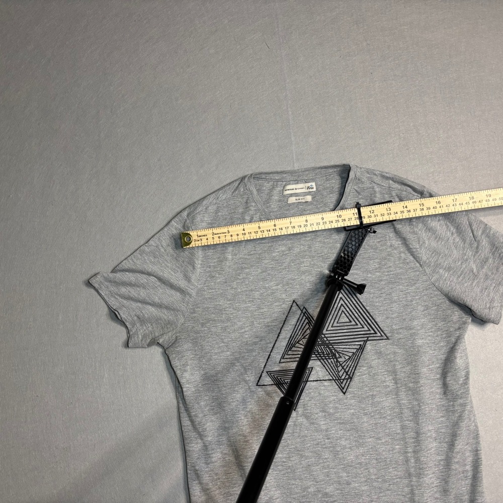 Altinyildiz Classics Slim Fit Geometric Graphic T-Shirt Men's S Gray - Picture 4 of 15